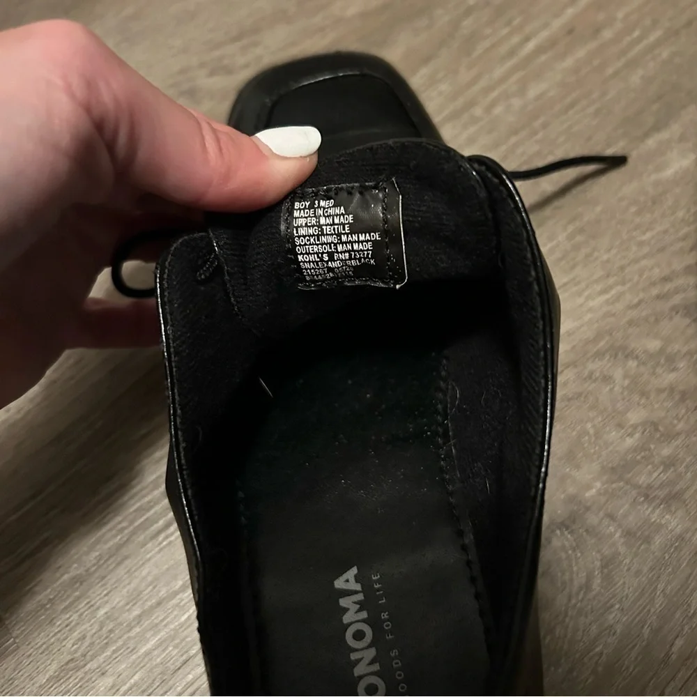 Sonoma Boys Black Oxford Dress Shoes
